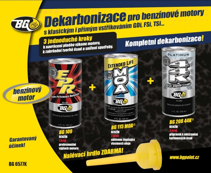 BG 6577 KIT dekarbonizační sada BG 109 + BG 115 MOA + BG 208 44K