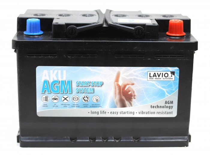 Lavio AGM AKU 12V/70Ah; 760A; START-STOP